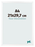 Photo Frame 21x29 7 cm A4 White Matte MDF Bologna Front Size | Yourdecoration.com