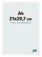 Photo Frame 21x29 7 cm A4 White Matte MDF Bologna Front Size | Yourdecoration.com