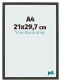 Photo Frame 21x29 7cm A4 Anthracite MDF Bologna Front Size | Yourdecoration.com