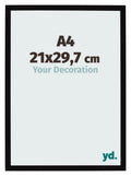 Photo Frame 21x29 7cm A4 Black High Gloss MDF Bologna Front Size | Yourdecoration.com