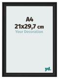 Photo Frame 21x29 7cm A4 Black Woodgrain MDF Lazio Front Size | Yourdecoration.com