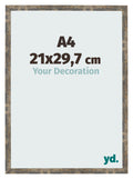 Photo Frame 21x29 7cm A4 Blue Gold Melange MDF Bologna Front Size | Yourdecoration.com