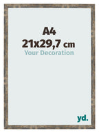 Photo Frame 21x29 7cm A4 Blue Gold Melange MDF Bologna Front Size | Yourdecoration.com