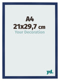 Photo Frame 21x29 7cm A4 Dark Blue Swept MDF Bologna Front Size | Yourdecoration.com