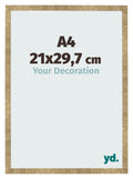 Photo Frame 21x29 7cm A4 Gold Antique MDF Bologna Front Size | Yourdecoration.com