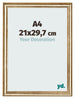 Photo Frame 21x29 7cm A4 Gold Antique MDF Lazio Front Size | Yourdecoration.com