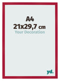 Photo Frame 21x29 7cm A4 Red MDF Bologna Front Size | Yourdecoration.com