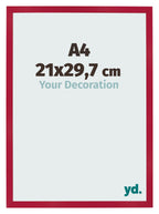 Photo Frame 21x29 7cm A4 Red MDF Bologna Front Size | Yourdecoration.com