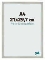 Photo Frame 21x29 7cm A4 Silver Matte MDF Bologna Front Size | Yourdecoration.com