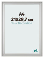 Photo Frame 21x29 7cm A4 Silver Matte MDF Lazio Front Size | Yourdecoration.com