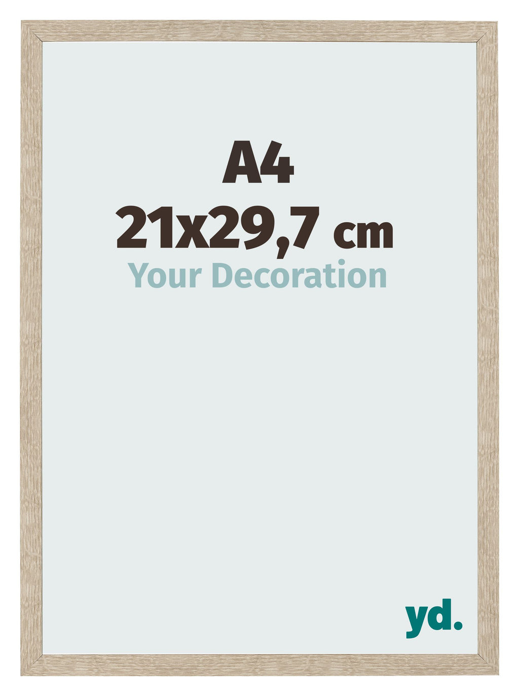 Photo Frame 21x29 7cm A4 Sonoma Oak MDF Bologna Front Size | Yourdecoration.com