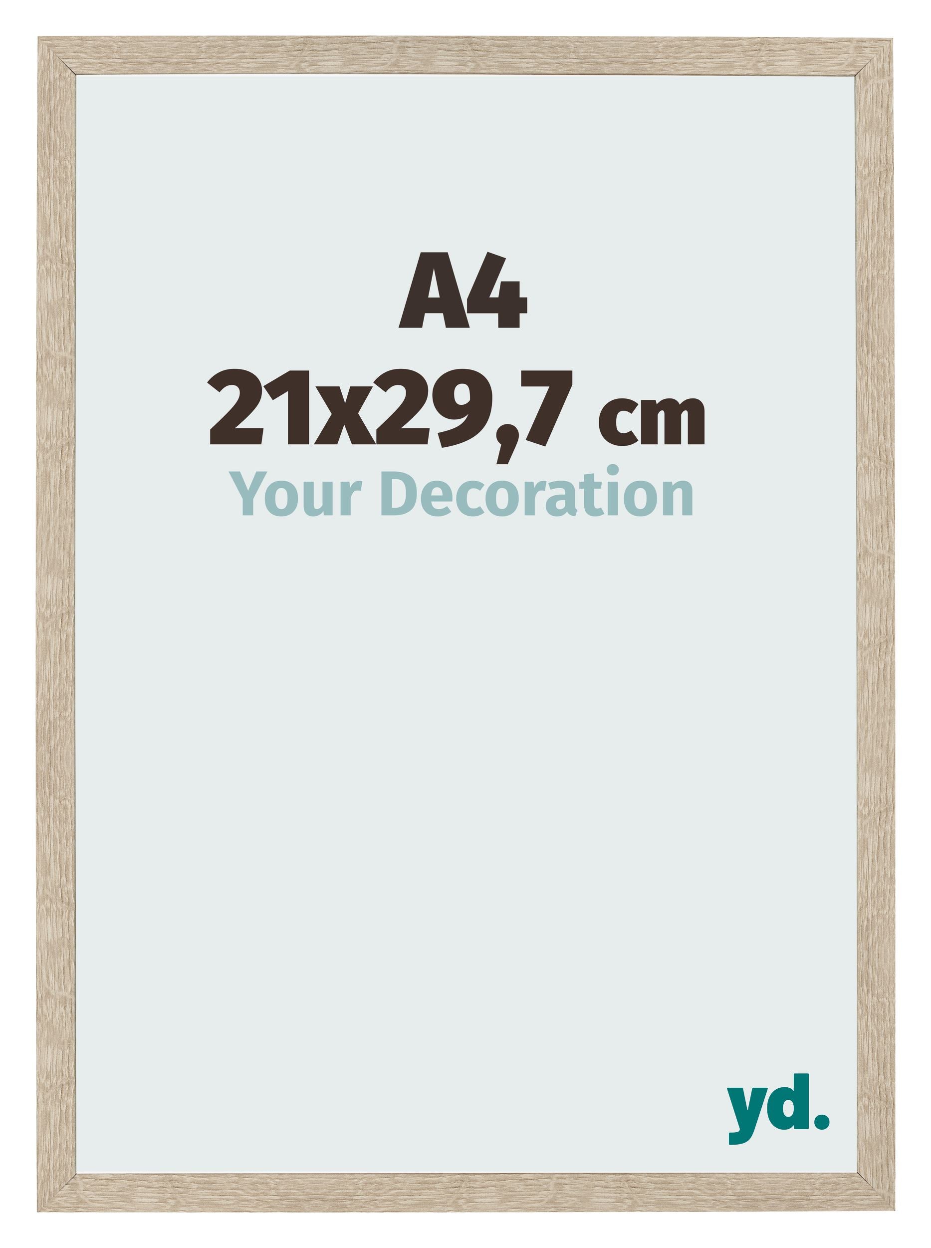 Photo Frame 21x29 7cm A4 Sonoma Oak MDF Bologna Front Size | Yourdecoration.com