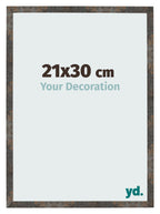 Photo Frame 21x30 cm Oxidized Metal MDF Bologna Front Size | Yourdecoration.com