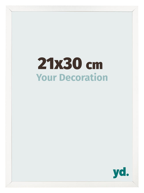 Photo Frame 21x30 cm White High Gloss MDF Bologna Front Size | Yourdecoration.com