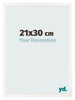 Photo Frame 21x30 cm White High Gloss MDF Bologna Front Size | Yourdecoration.com