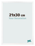 Photo Frame 21x30 cm White Matte MDF Bologna Front Size | Yourdecoration.com
