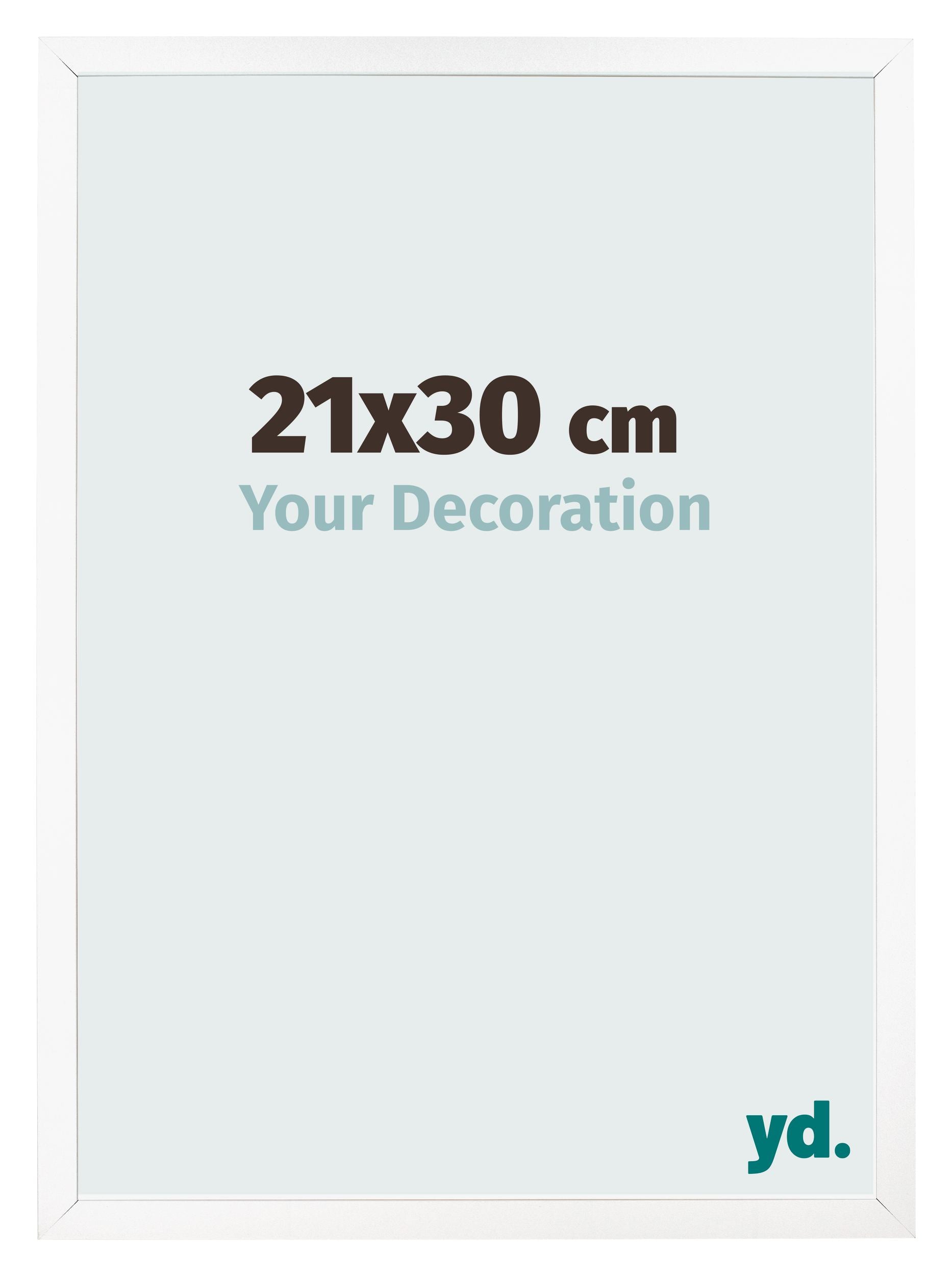Photo Frame 21x30 cm White Matte MDF Bologna Front Size | Yourdecoration.com