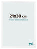 Photo Frame 21x30 cm White Matte MDF Bologna Front Size | Yourdecoration.com