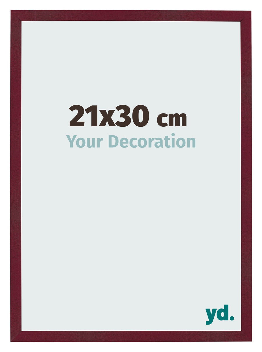 Photo Frame 21x30 cm Wine Red Swept MDF Bologna Front Size | Yourdecoration.com