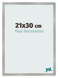 Photo Frame 21x30cm Aluminum Brushed MDF Bologna Front Size | Yourdecoration.com