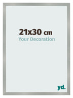 Photo Frame 21x30cm Aluminum Brushed MDF Bologna Front Size | Yourdecoration.com