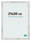 Photo Frame 21x30cm Aluminum Brushed MDF Pisa Front Size | Yourdecoration.com