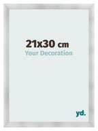 Photo Frame 21x30cm Aluminum Brushed MDF Pisa Front Size | Yourdecoration.com