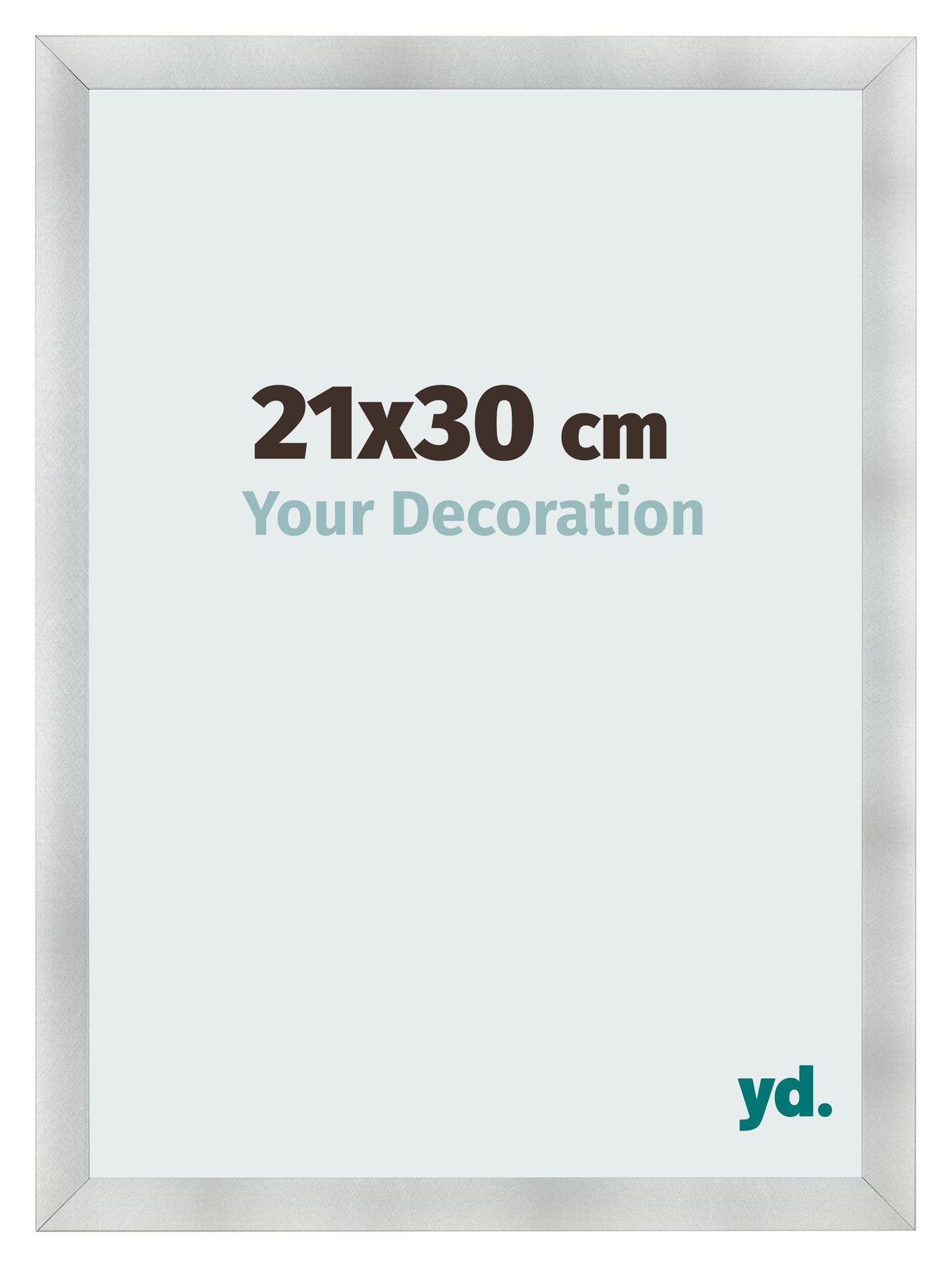 Photo Frame 21x30cm Aluminum Brushed MDF Pisa Front Size | Yourdecoration.com