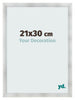 Photo Frame 21x30cm Aluminum Brushed MDF Pisa Front Size | Yourdecoration.com