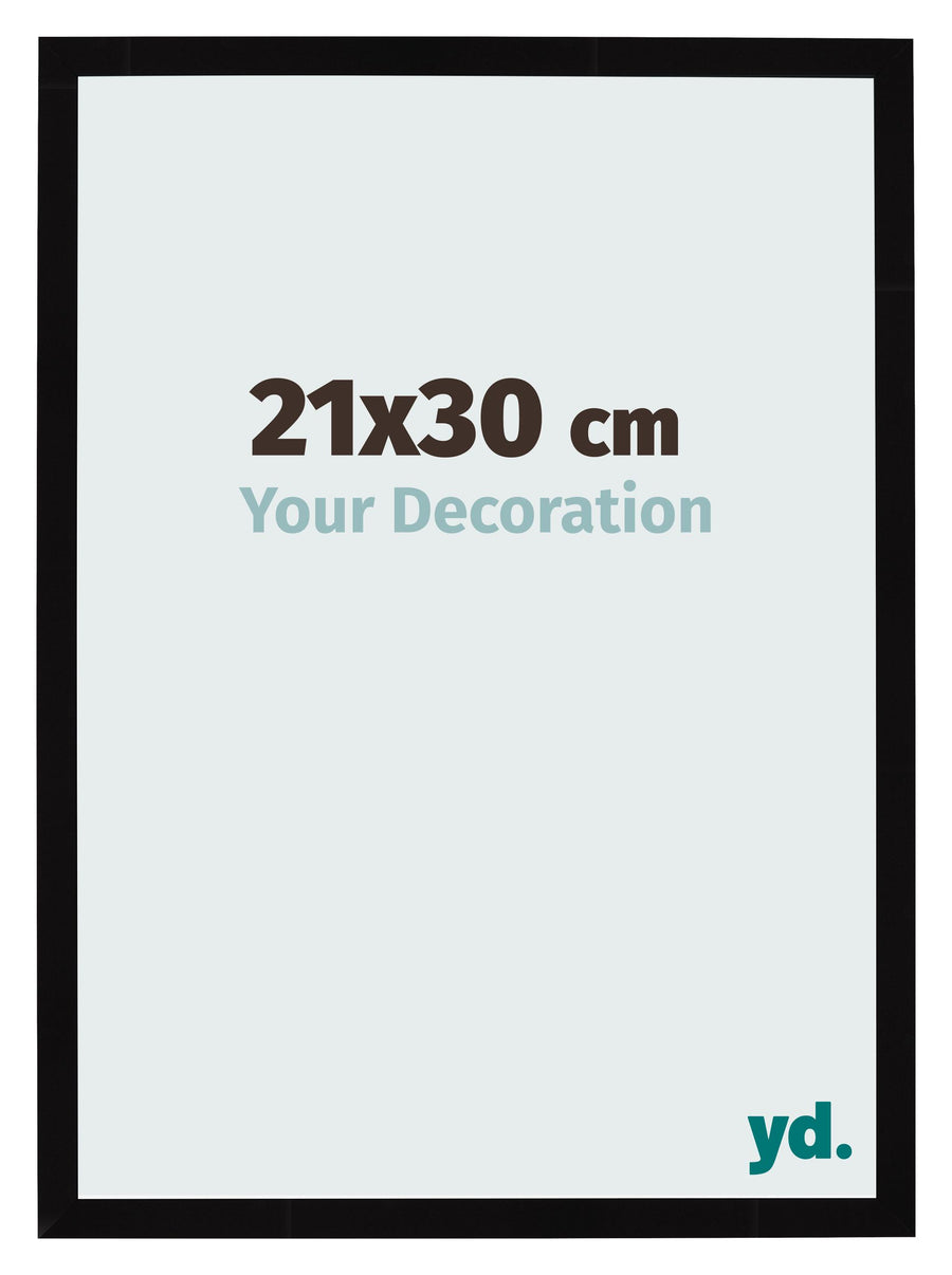 Photo Frame 21x30cm Black High Gloss MDF Bologna Front Size | Yourdecoration.com