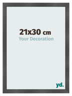 Photo Frame 21x30cm Black Silver Polished MDF Pisa Front Size | Yourdecoration.com