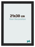 Photo Frame 21x30cm Black Woodgrain MDF Lazio Front Size | Yourdecoration.com