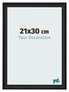 Photo Frame 21x30cm Black Woodgrain MDF Lazio Front Size | Yourdecoration.com