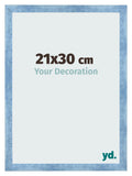 Photo Frame 21x30cm Clear Blue Swept MDF Pisa Front Size | Yourdecoration.com