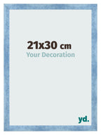 Photo Frame 21x30cm Clear Blue Swept MDF Pisa Front Size | Yourdecoration.com