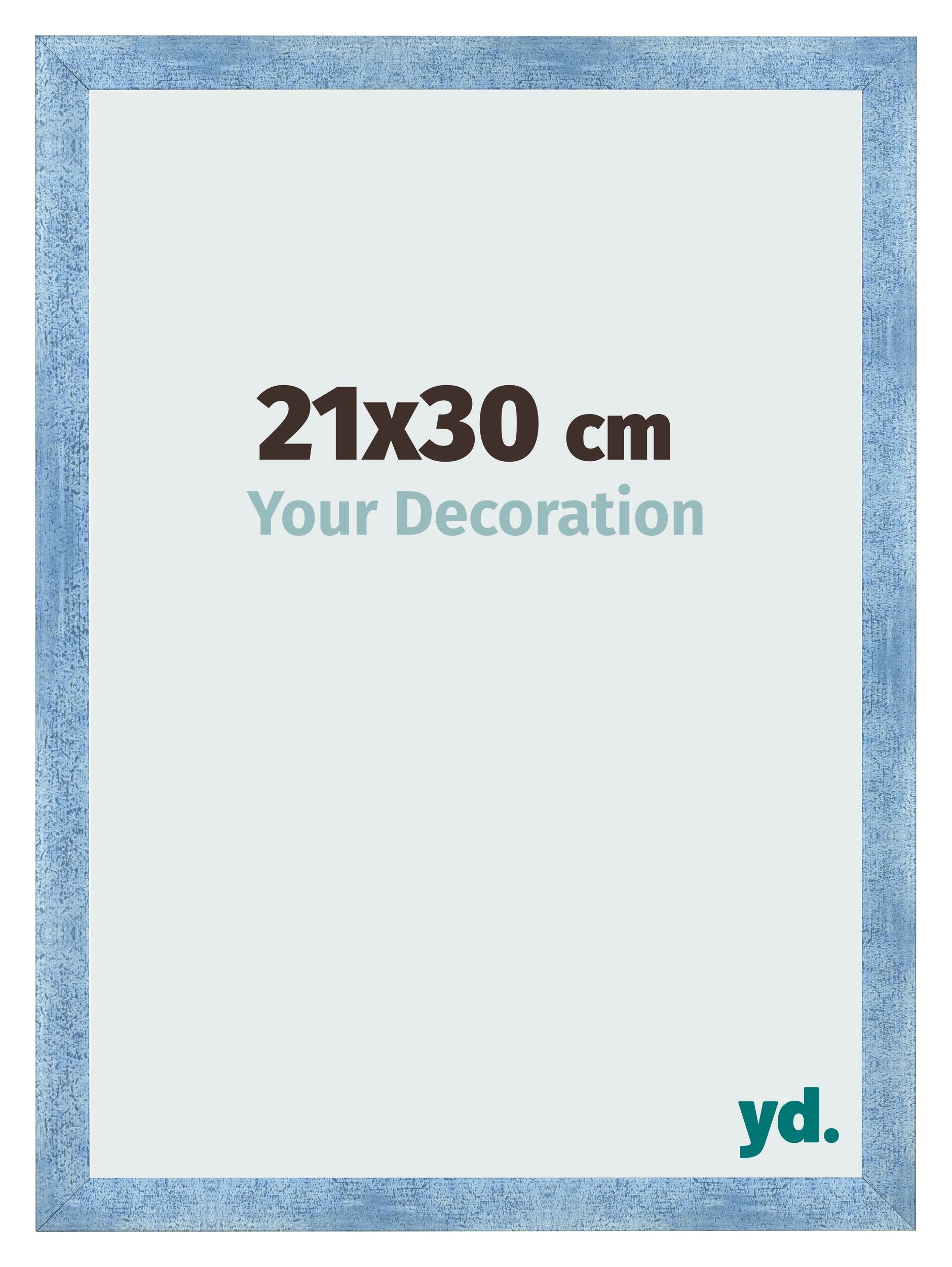 Photo Frame 21x30cm Clear Blue Swept MDF Pisa Front Size | Yourdecoration.com