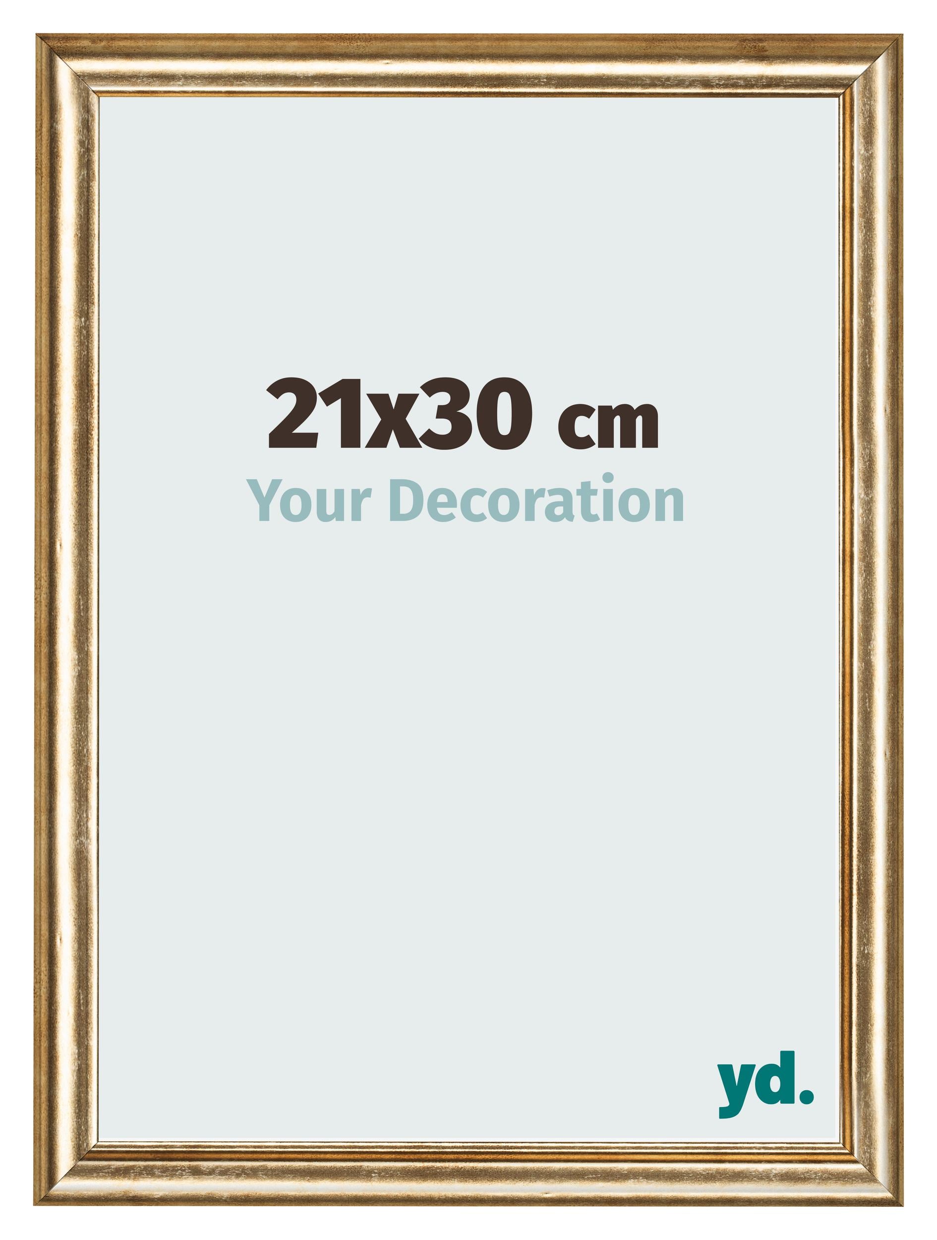 Photo Frame 21x30cm Gold Antique MDF Lazio Front Size | Yourdecoration.com
