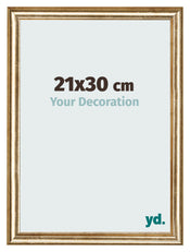 Photo Frame 21x30cm Gold Antique MDF Lazio Front Size | Yourdecoration.com