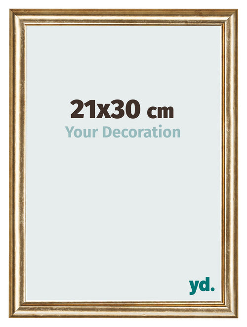 Photo Frame 21x30cm Gold Antique MDF Lazio Front Size | Yourdecoration.com