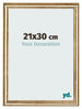 Photo Frame 21x30cm Gold Antique MDF Lazio Front Size | Yourdecoration.com