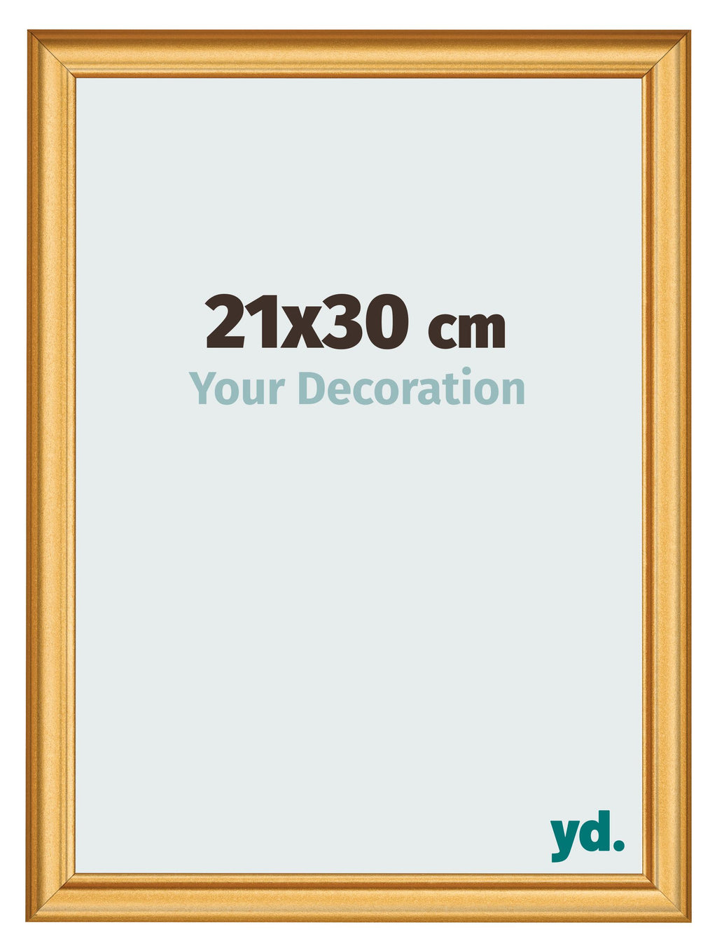 Photo Frame 21x30cm Gold Matte MDF Lazio Front Size | Yourdecoration.com