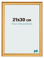 Photo Frame 21x30cm Gold Matte MDF Lazio Front Size | Yourdecoration.com