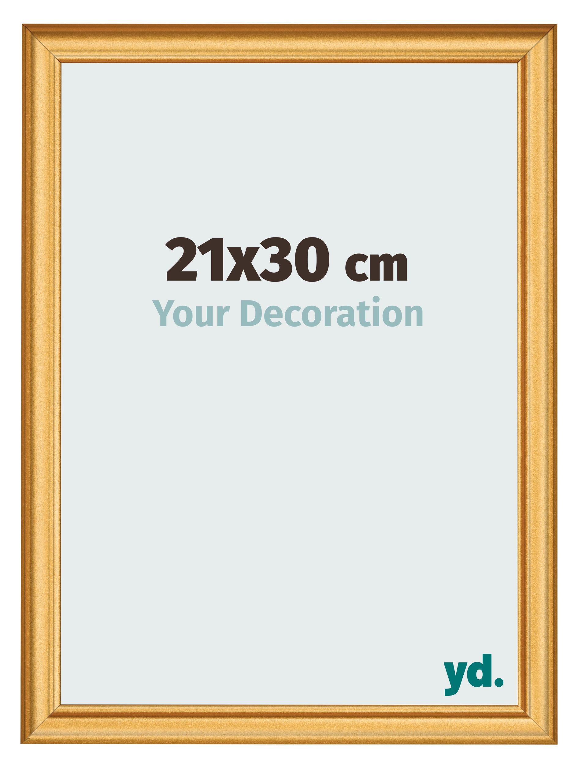 Photo Frame 21x30cm Gold Matte MDF Lazio Front Size | Yourdecoration.com