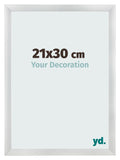 Photo Frame 21x30cm Silver Black Swept MDF Pisa Front Size | Yourdecoration.com