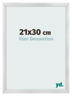 Photo Frame 21x30cm Silver Black Swept MDF Pisa Front Size | Yourdecoration.com