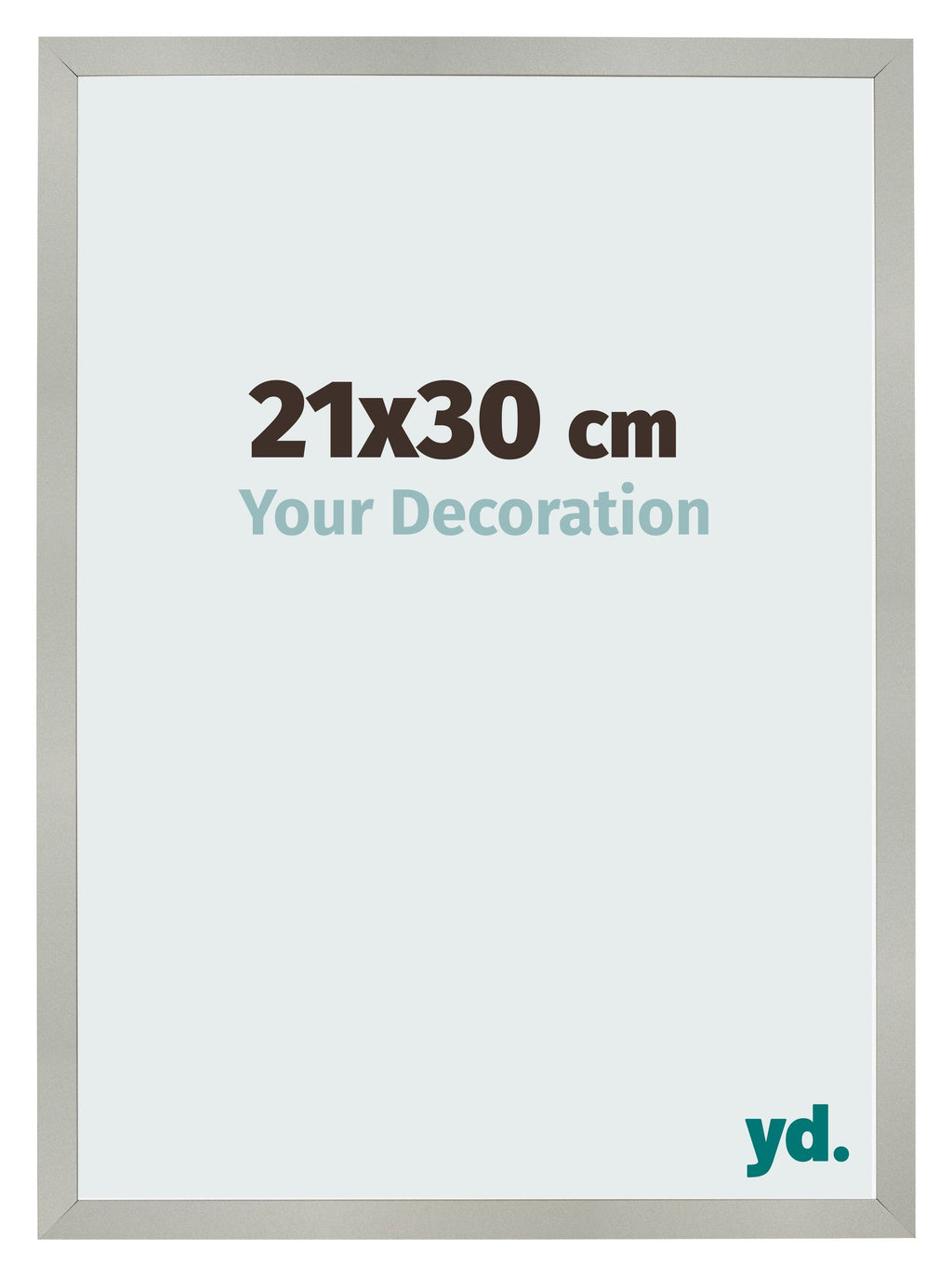 Photo Frame 21x30cm Silver Matte MDF Bologna Front Size | Yourdecoration.com