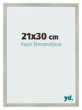 Photo Frame 21x30cm Silver Matte MDF Bologna Front Size | Yourdecoration.com