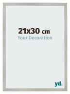 Photo Frame 21x30cm Silver Matte MDF Bologna Front Size | Yourdecoration.com