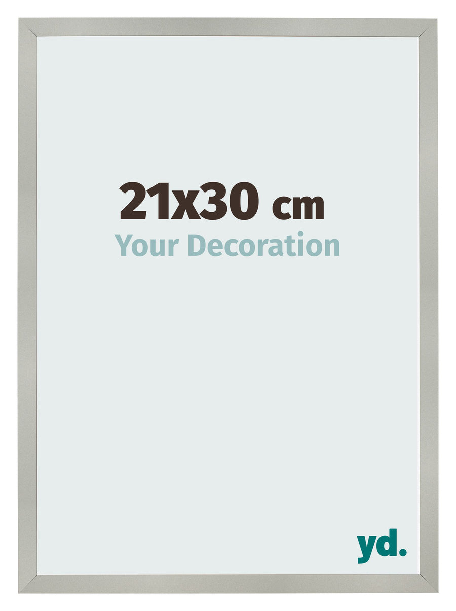 Photo Frame 21x30cm Silver Matte MDF Bologna Front Size | Yourdecoration.com