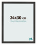 Photo Frame 24x30 cm Black Matte MDF Bologna Front Size | Yourdecoration.com